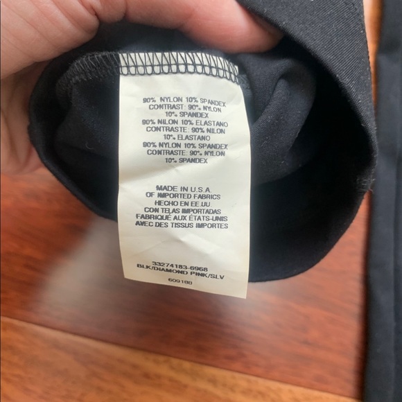 Bebe Sport Foldover pants in black/pink/silver- size medium - Picture 8 of 10